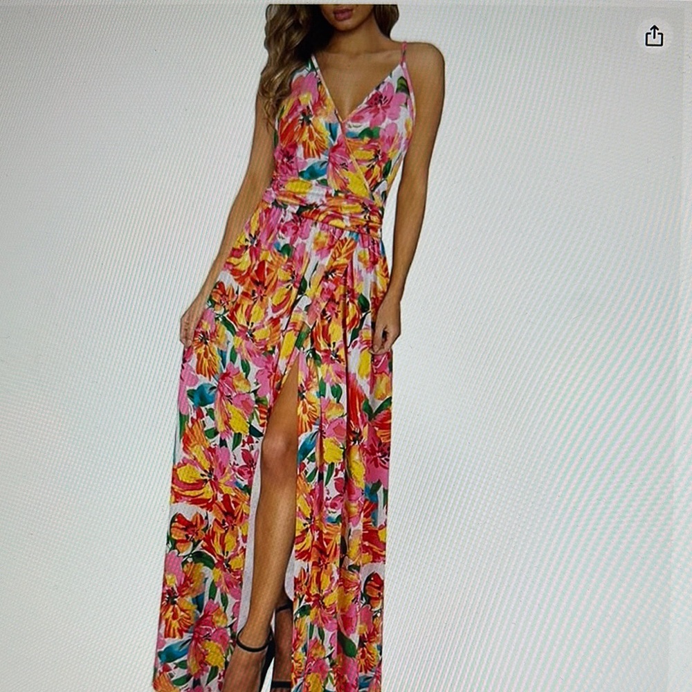 Tropical Floral Maxi Dress